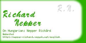 richard nepper business card