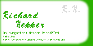 richard nepper business card